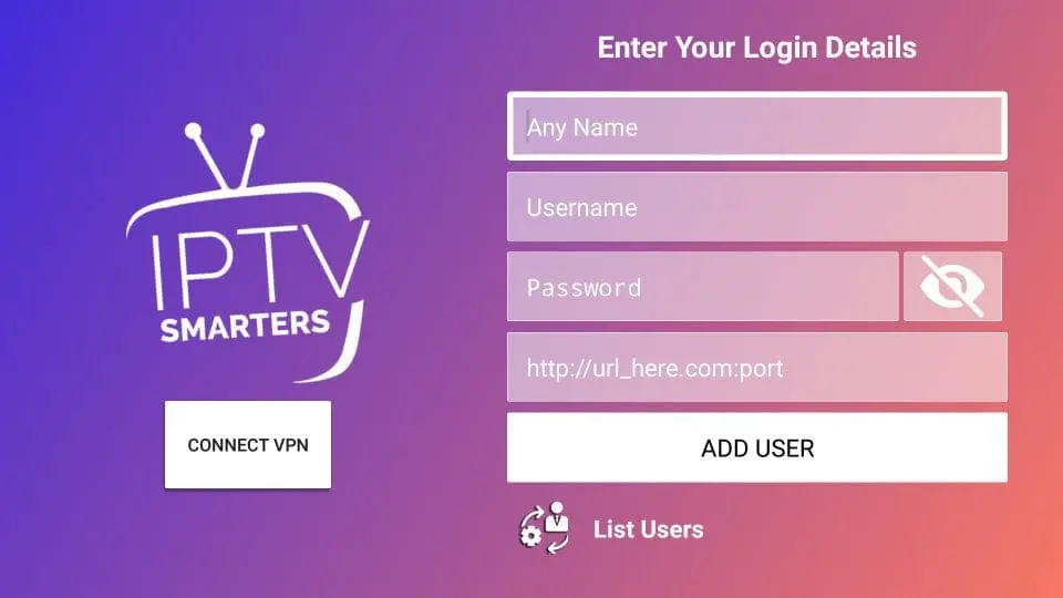 IPTV Smarters Step 3